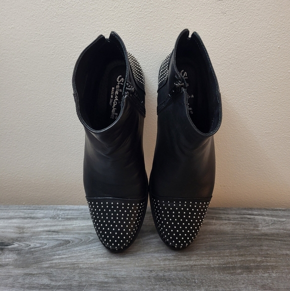 Stelle Monelle Studded Black Leather Ankle Boots Size 40 - Picture 4 of 13